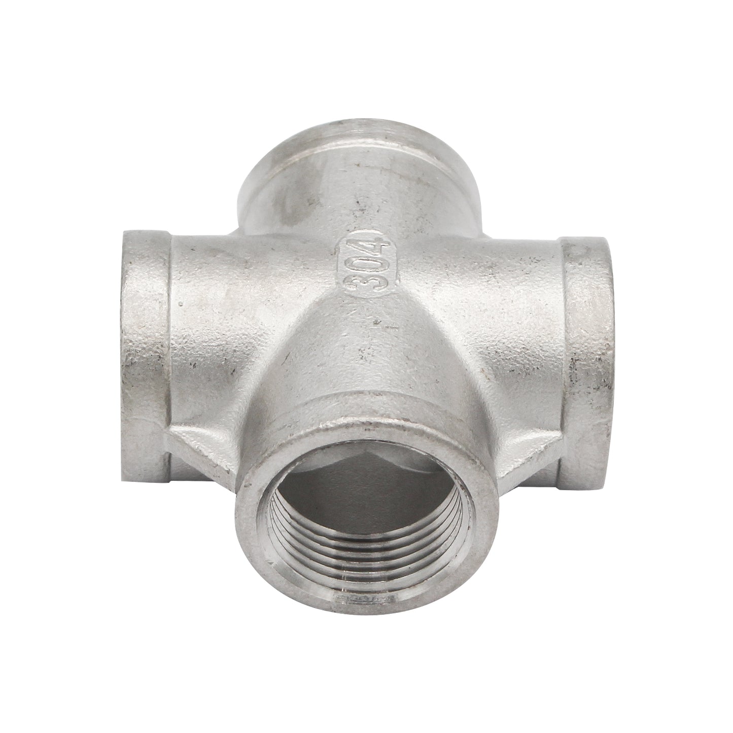 3/4" Female NPT Cross - 304 Stainless Steel Pipe Fitting