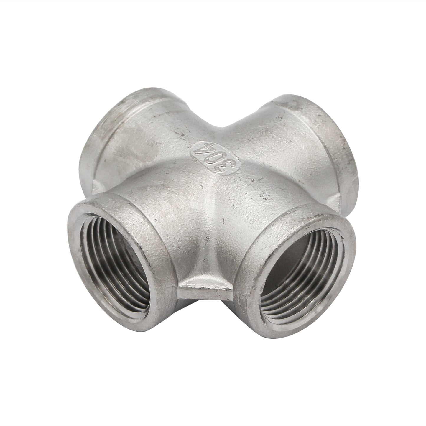 3/4" Female NPT Cross - 304 Stainless Steel Pipe Fitting