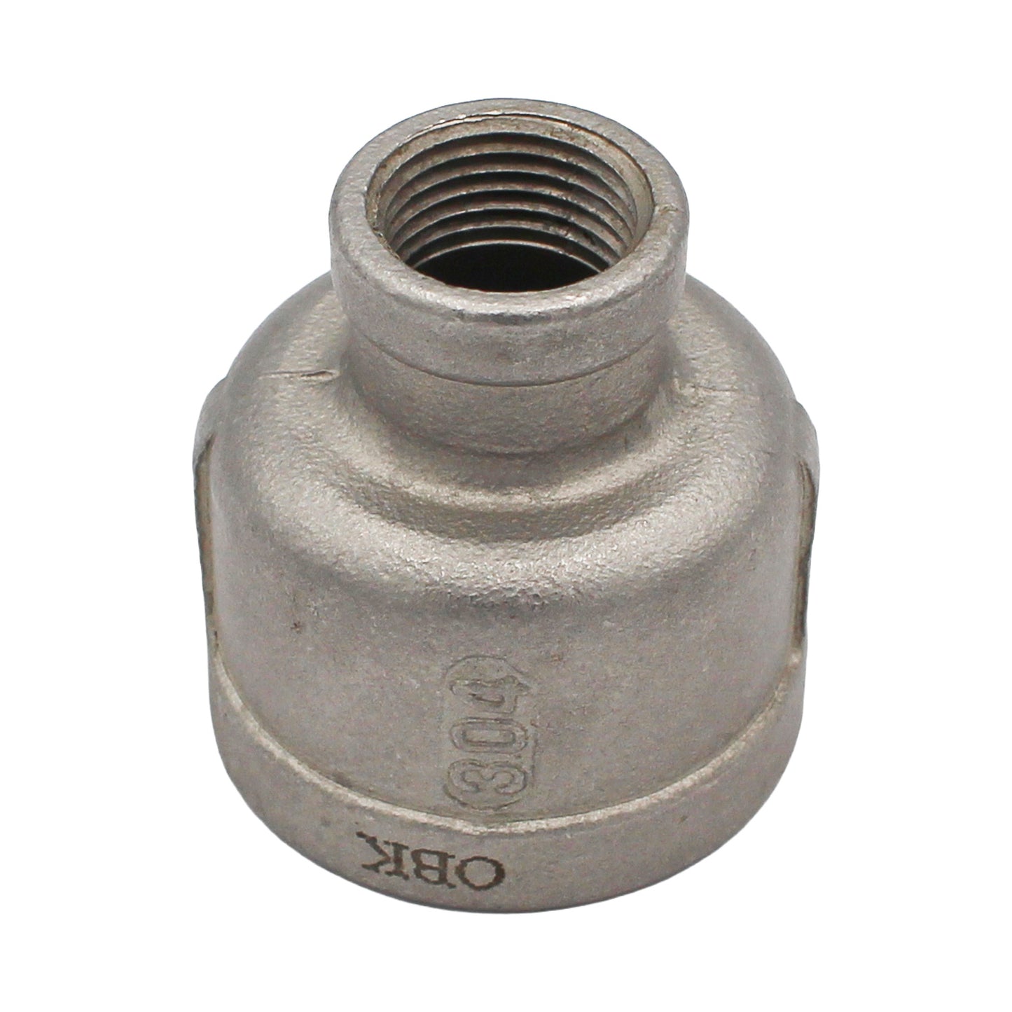 1" Female NPT X 3/8" Female NPT Reducing Coupler - 304 Stainless Steel Pipe Fitting
