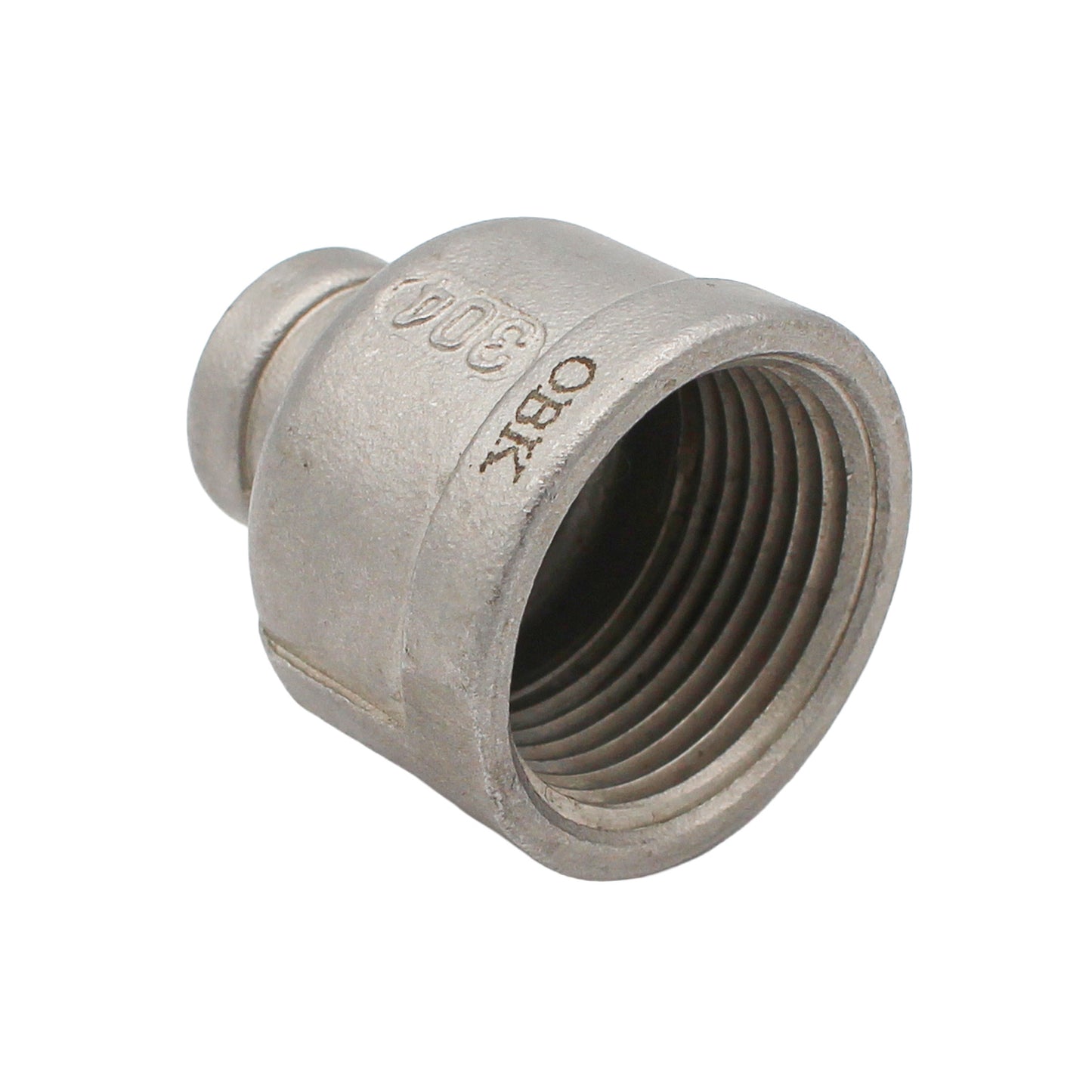 1" Female NPT X 3/8" Female NPT Reducing Coupler - 304 Stainless Steel Pipe Fitting