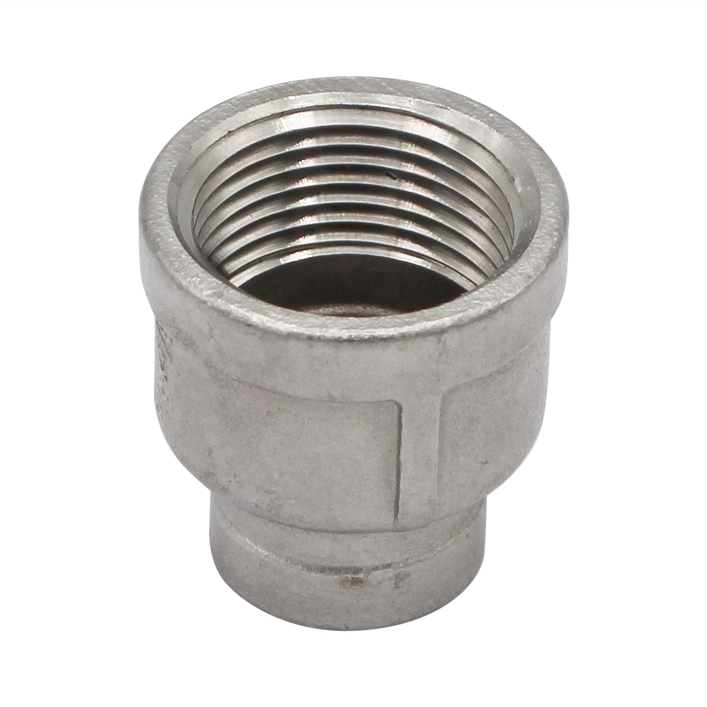 3/4" Female NPT X 3/8" Female NPT Reducing Coupler - 304 Stainless Steel Pipe Fitting