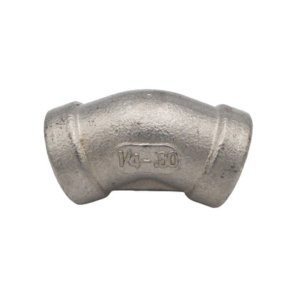 1/4" Female NPT 45 Degree Elbow - 304 Stainless Steel Pipe Fitting