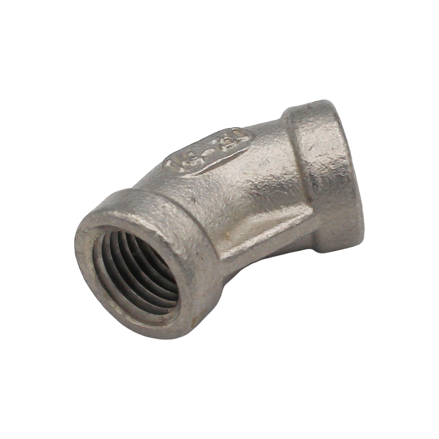 1/4" Female NPT 45 Degree Elbow - 304 Stainless Steel Pipe Fitting