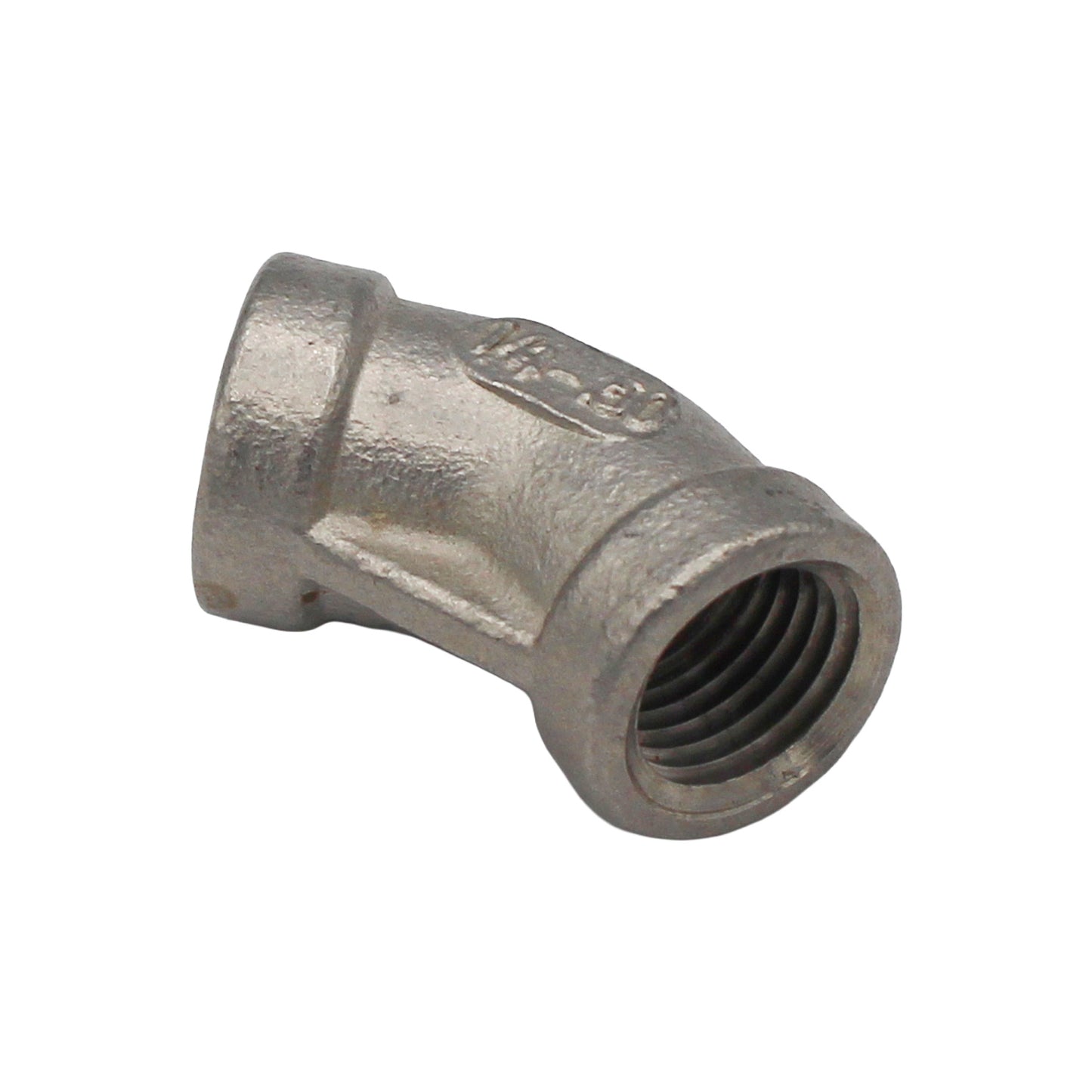 1/4" Female NPT 45 Degree Elbow - 304 Stainless Steel Pipe Fitting