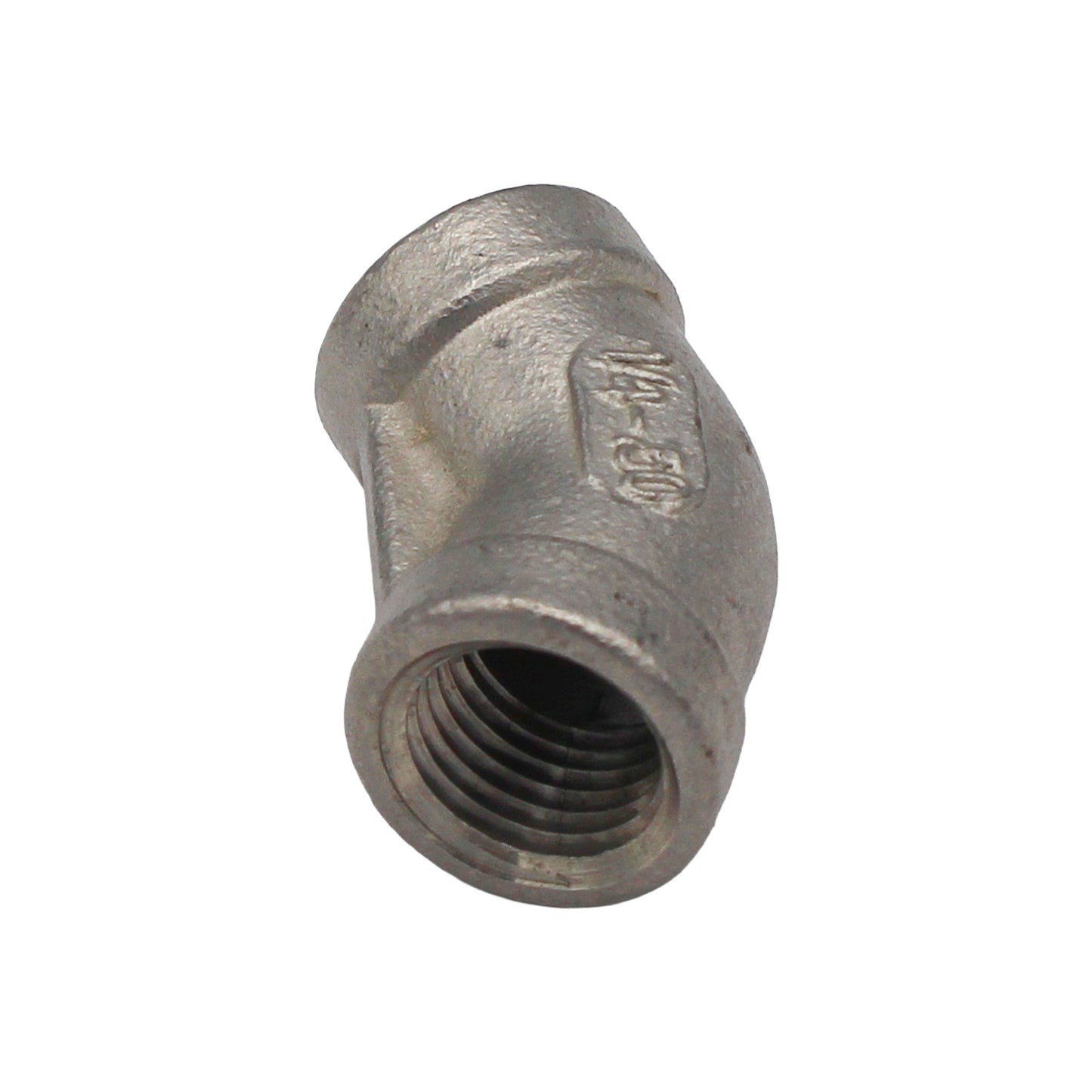 1/4" Female NPT 45 Degree Elbow - 304 Stainless Steel Pipe Fitting