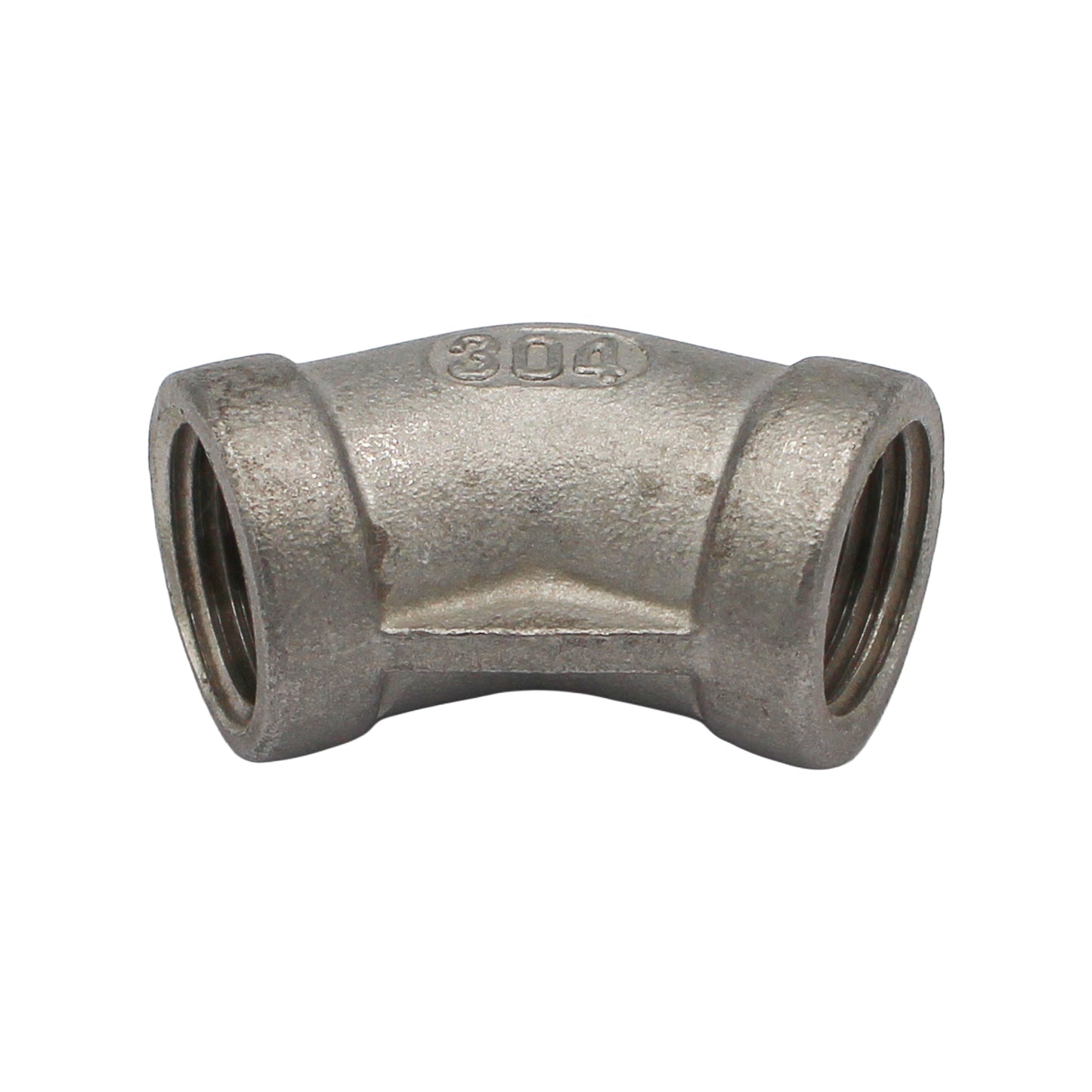 3/8" Female NPT 45 Degree Elbow - 304 Stainless Steel Pipe Fitting