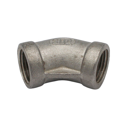 3/8" Female NPT 45 Degree Elbow - 304 Stainless Steel Pipe Fitting
