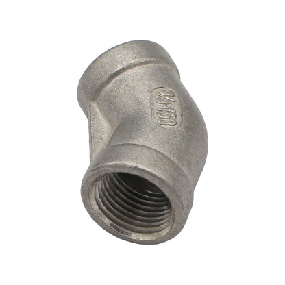 3/8" Female NPT 45 Degree Elbow - 304 Stainless Steel Pipe Fitting