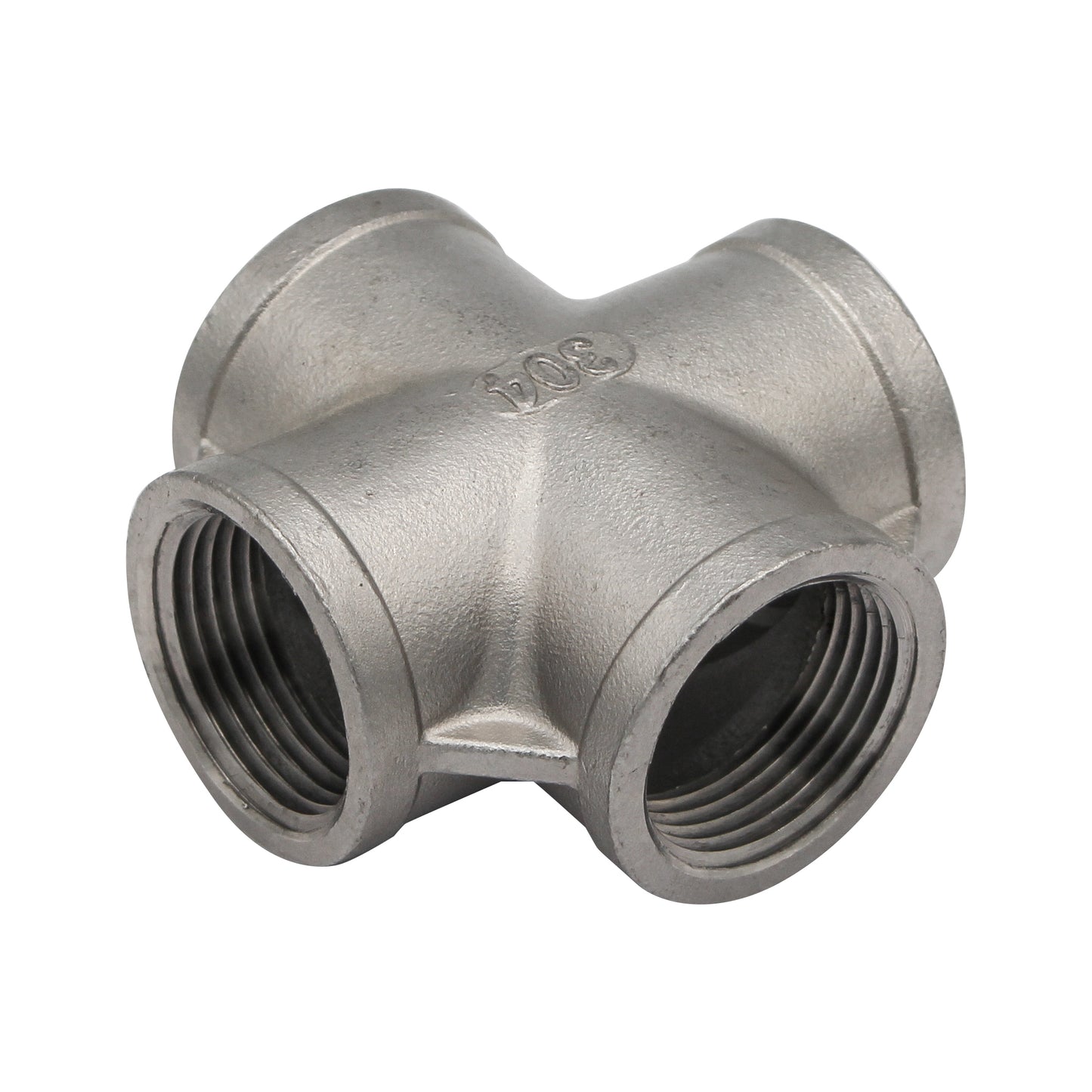 1" Female NPT Cross - 304 Stainless Steel Pipe Fitting