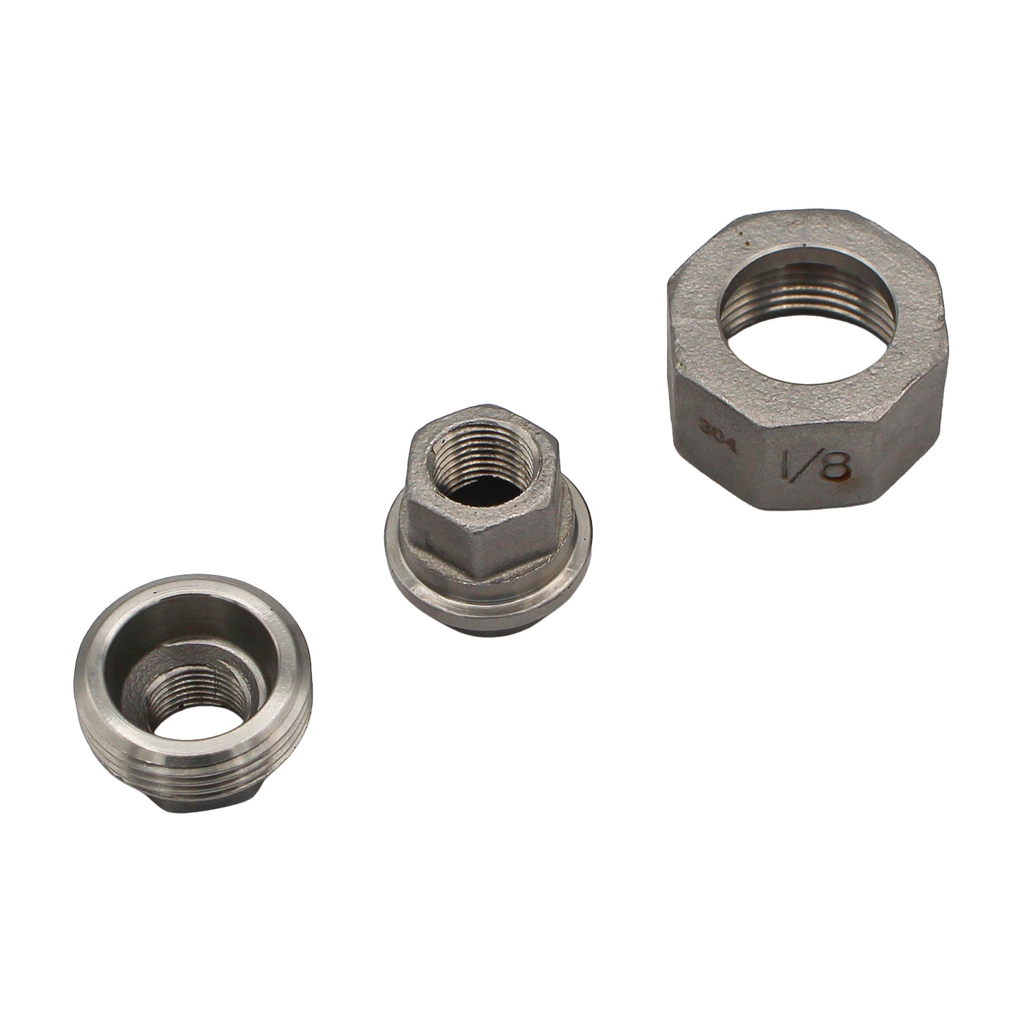 1/8" Female NPT X 1/8" Female NPT Union Coupler - 304 Stainless Steel Pipe Fitting