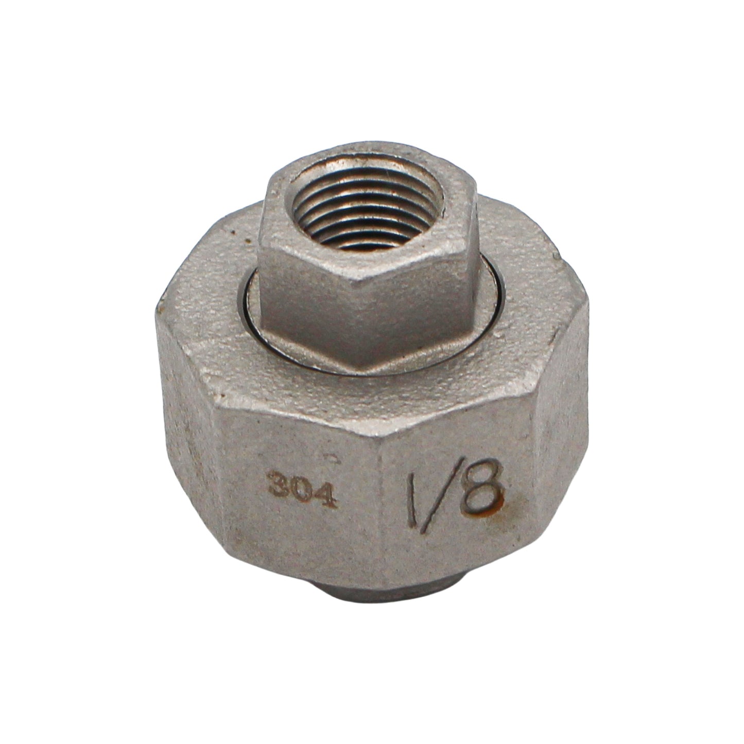 1/8" Female NPT X 1/8" Female NPT Union Coupler - 304 Stainless Steel Pipe Fitting