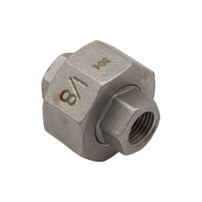 1/8" Female NPT X 1/8" Female NPT Union Coupler - 304 Stainless Steel Pipe Fitting