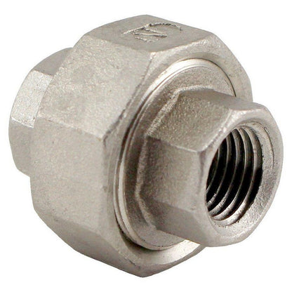 Stainless Steel Union Coupler - 1/4" Female NPT to 1/4" Female NPT