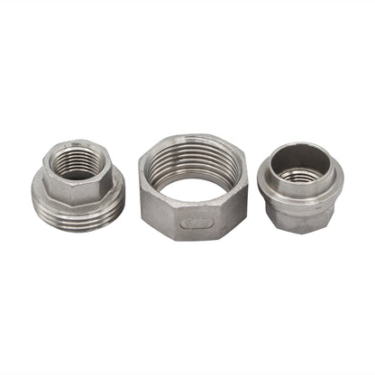 3/8" Female NPT X 3/8" Female NPT Union Coupler - 304 Stainless Steel Pipe Fitting