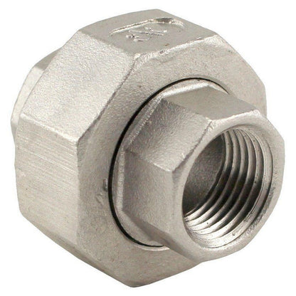 Stainless Steel Union Coupler - 3/8" Female NPT to 3/8" Female NPT