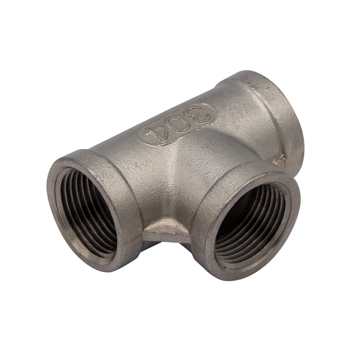3/4" Female NPT Tee - 304 Stainless Steel Pipe Fitting