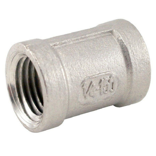 Stainless Steel Banded Coupler - 1/4" Female NPT to 1/4" Female NPT