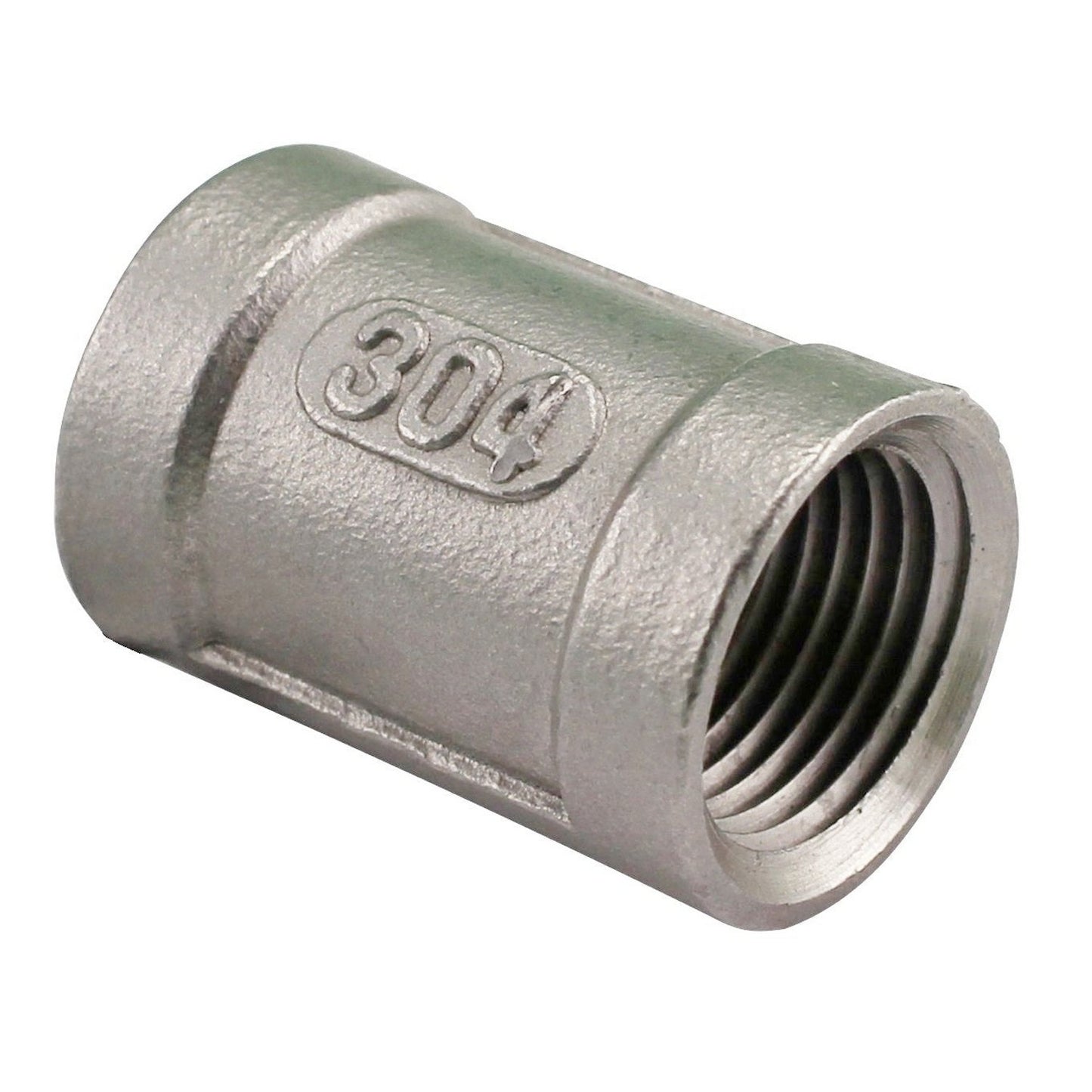 3/8" Female NPT to 3/8" Female NPT Stainless Steel Banded Coupler