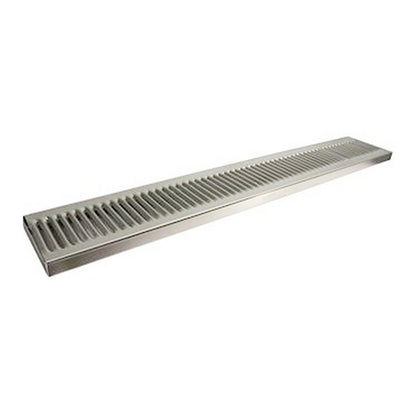 Stainless Steel Surface Mount with Drain Drip Tray - 30" x 5" x 3/4"