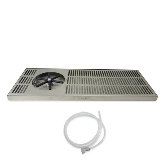 Premium Stainless Steel Drip Tray with Drain and Rinser - 20" x 7" x 7/8" - Canadian Homebrewing Supplier - Free Shipping - Canuck Homebrew Supply