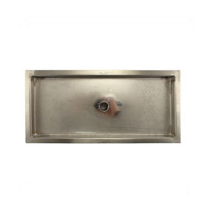 Flush Mounted Drip Tray w/ Drain - 13” x 6” x 7/8” - Interior