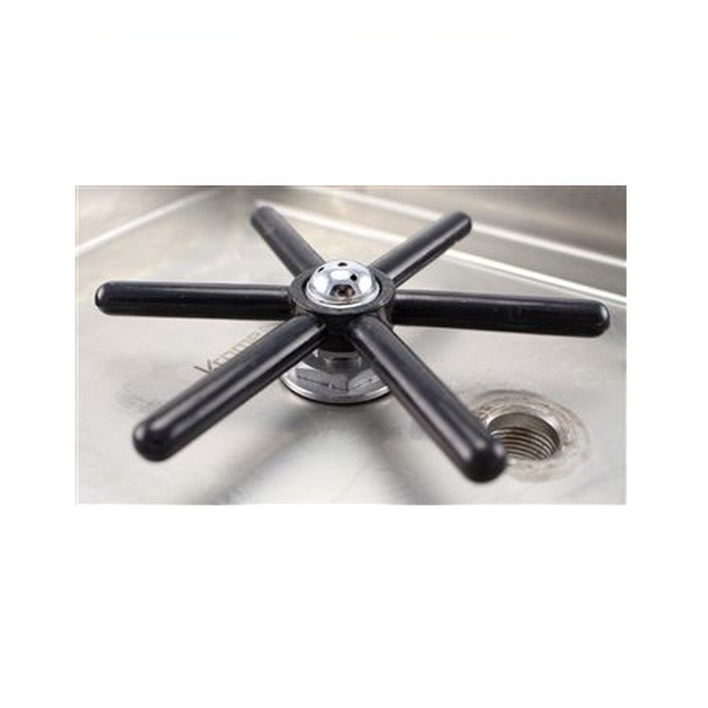 Stainless Steel Flush Mount Spray Glass Rinser With Drain Drip Tray - 8" X 7 1/2" X 1" - Interior View - Rinser and Drain