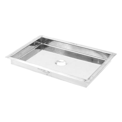 Stainless Steel Flanged Drip Tray With Drain 9" x 6" x 3/4"