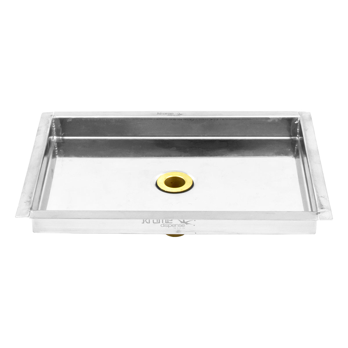 Stainless Steel Flanged Drip Tray With Drain 9" x 6" x 3/4"