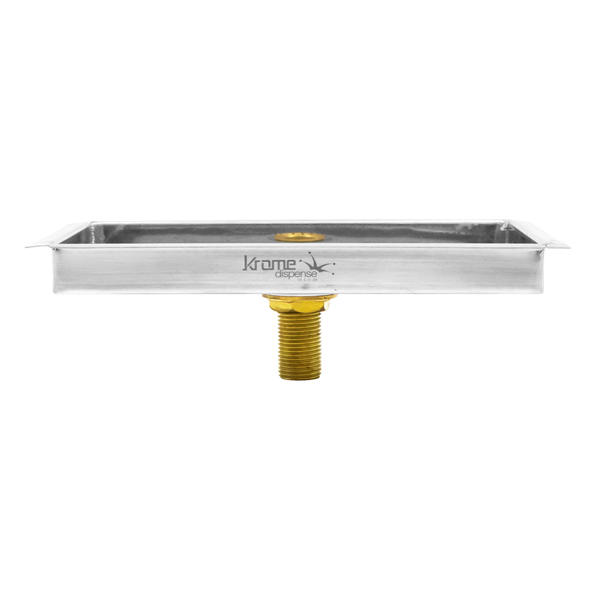 Stainless Steel Flanged Drip Tray With Drain 9" x 6" x 3/4"