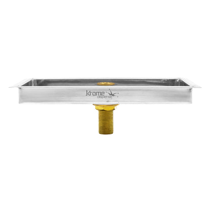 Stainless Steel Flanged Drip Tray With Drain 9" x 6" x 3/4"