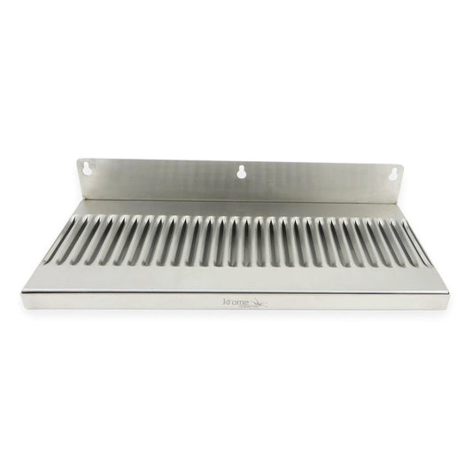 Premium Stainless Steel Wall Mount Drip Tray - 14"x 6"x 3/4" - Canadian Homebrewing Supplier - Free Shipping - Canuck Homebrew Supply