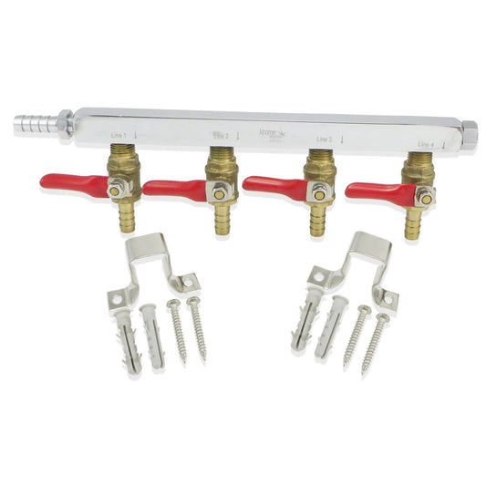 4 Way Gas Manifold (Commercial Grade)
