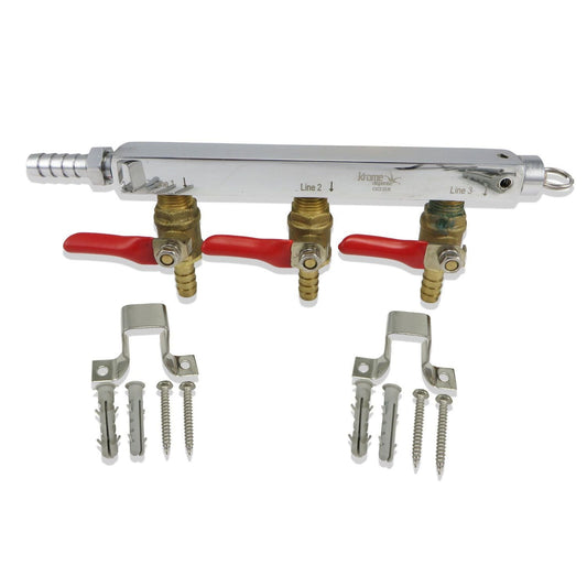 3 Way Gas Manifold (Commercial Grade)