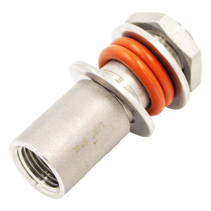 Stainless Steel Thick Wall Bulkhead - 1/2" NPT