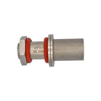 Stainless Steel Thick Wall Bulkhead - 1/2" NPT