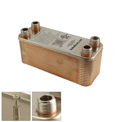 30 Plate Wort Chiller - 1/2" Male NPT - B3-12A-30ST - 7.5"