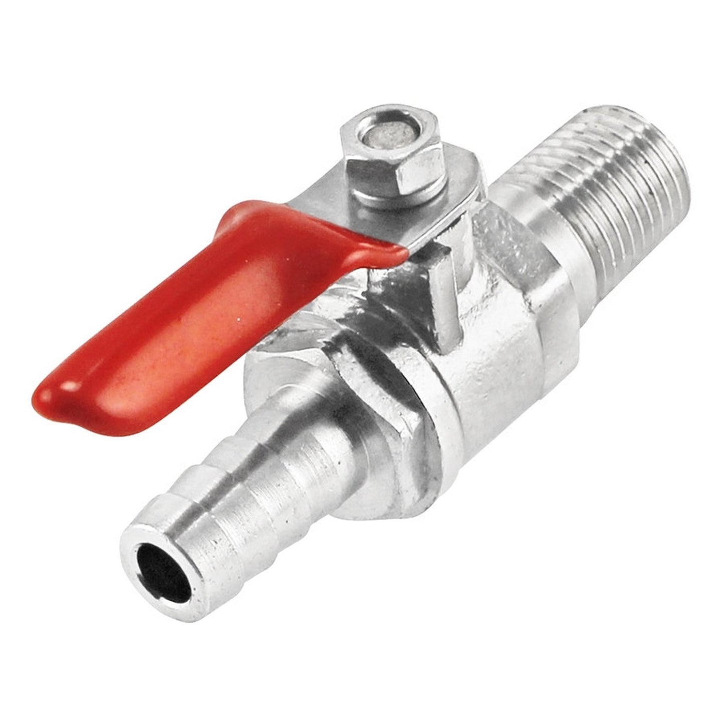 Chrome Plated Brass Ball Check Valve 1/4" Male NPT to 5/16" Barb -  Canuck Homebrew Supply, Canada