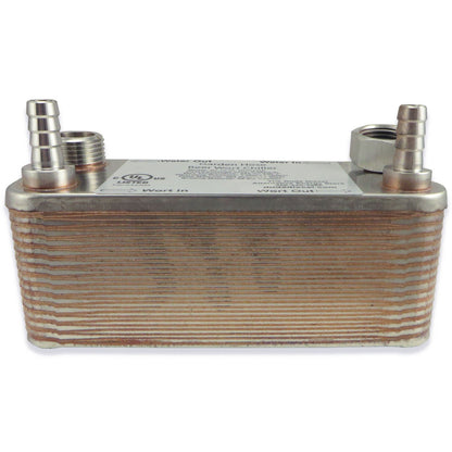 30 Plate Garden Hose Wort Chiller - 1/2" Barb - 7.5in - Canadian Homebrewing Supplier - Free Shipping - Canuck Homebrew Supply