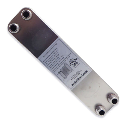 20 Plate Wort Chiller - 1/2" Male NPT 12in - Canadian Homebrewing Supplier - Free Shipping - Canuck Homebrew Supply