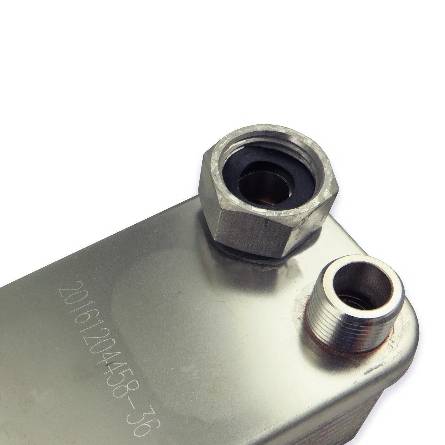 20 Plate Wort Chiller - Garden Hose x 1/2" Male NPT 18 3/8" - Canadian Homebrewing Supplier - Free Shipping - Canuck Homebrew Supply