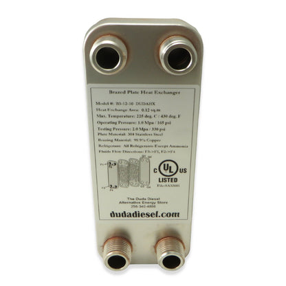 10 Plate Wort Chiller - B3-12A-10ST - 1/2" Male NPT X 7.5" - Canadian Homebrewing Supplier - Free Shipping - Canuck Homebrew Supply