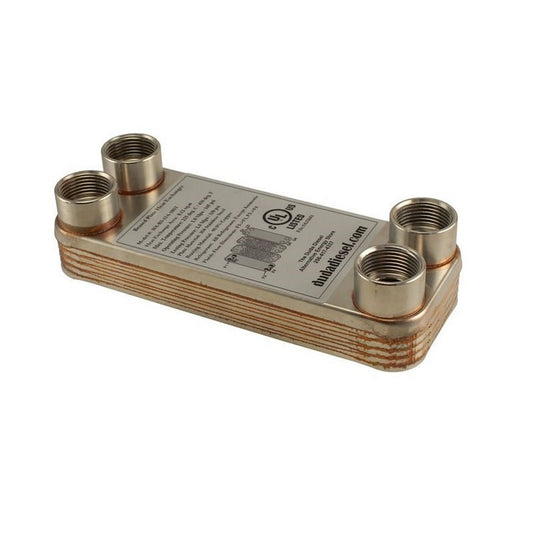 10 Plate Wort Chiller - 3/4" Female NPT - Canadian Homebrewing Supplier - Free Shipping - Canuck Homebrew Supply