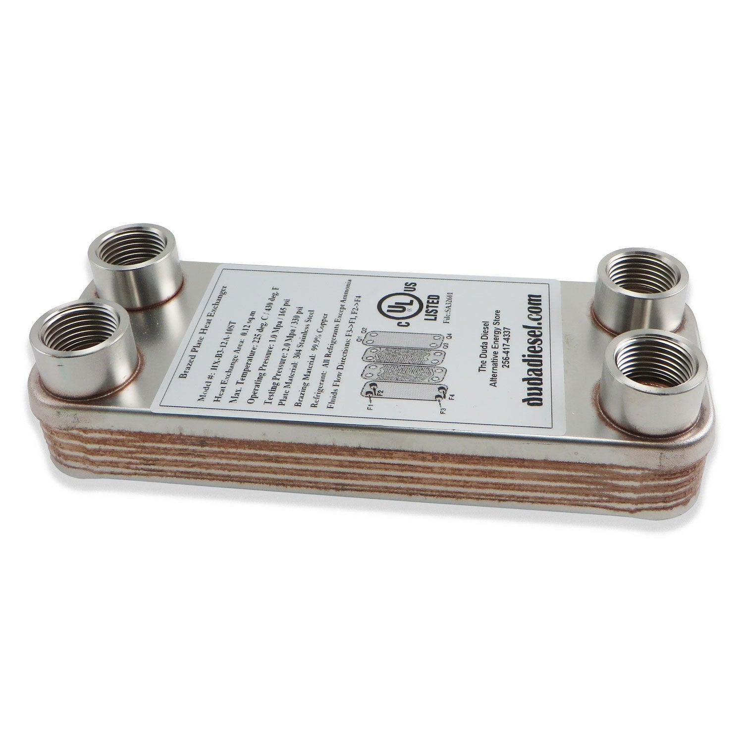 10 Plate Wort Chiller - 1/2" FPT