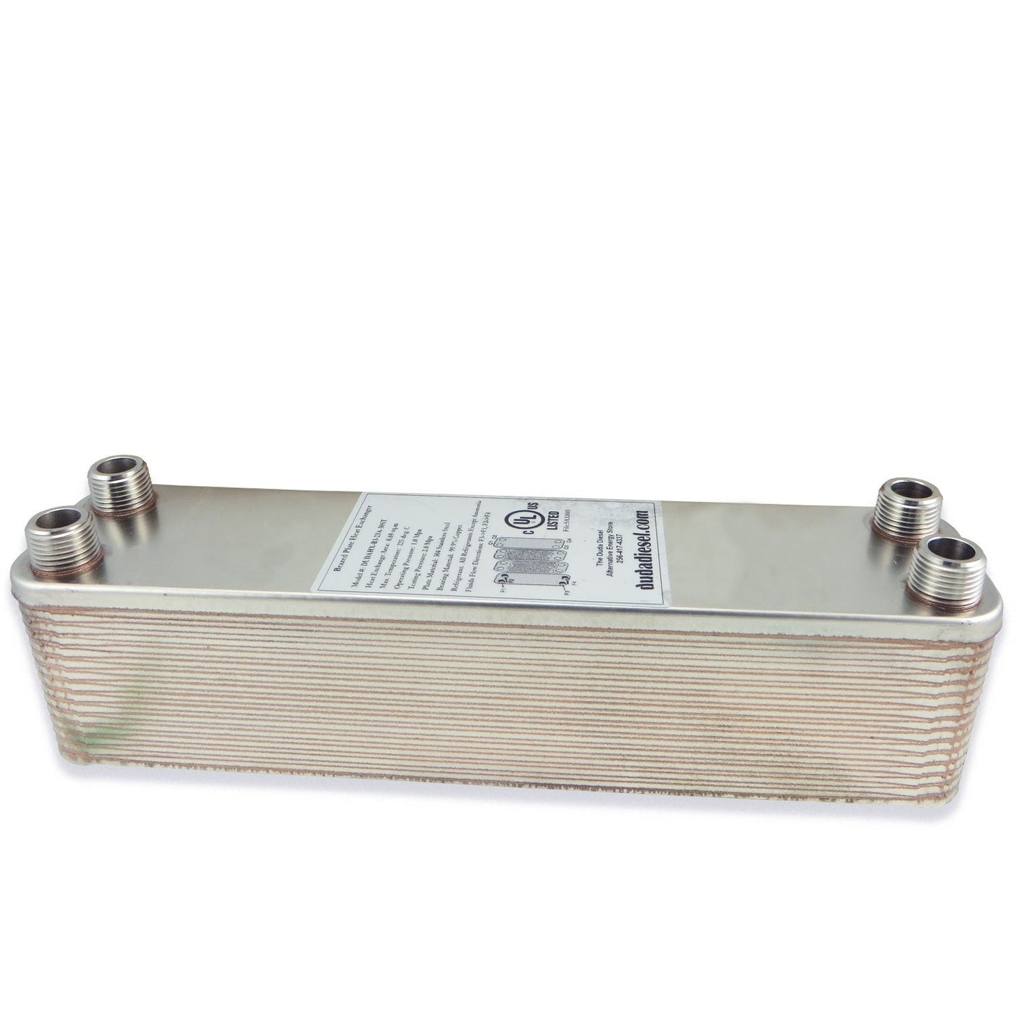 30 Plate Wort Chiller - 1/2" Male NPT - 12" - Canadian Homebrewing Supplier - Free Shipping - Canuck Homebrew Supply