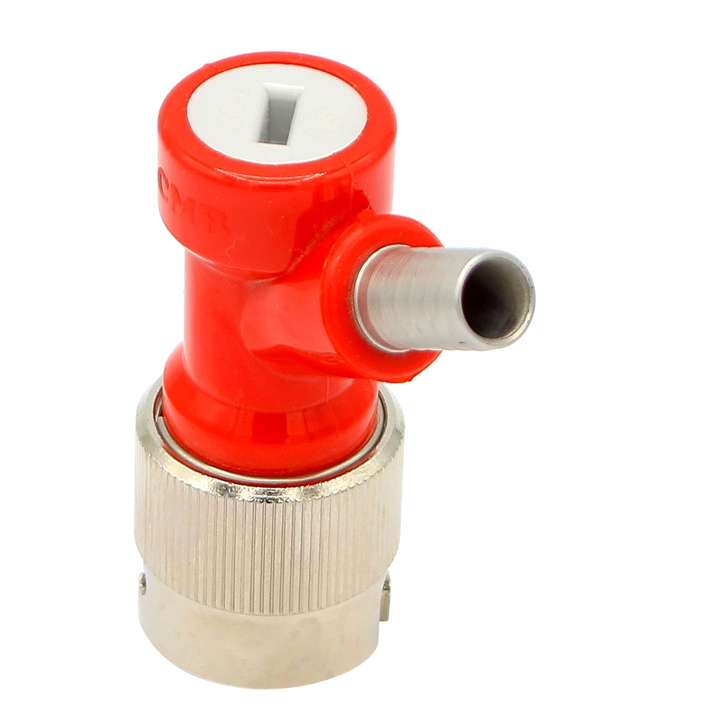 Short Metal Collared Pin Lock Gas Disconnect - 3/8" Barb