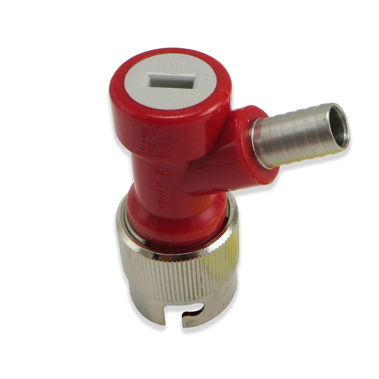 Short Metal Collared Pin Lock Gas Disconnect - 3/8" Barb