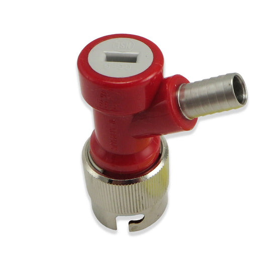 Short Metal Collared Pin Lock Gas Disconnect - 3/8" Barb