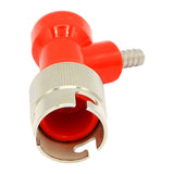 Short Metal Collared Pin Lock Beverage Disconnect - 1/4" Barb