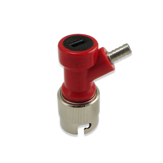 Short Metal Collared Pin Lock Beverage Disconnect - 1/4" Barb