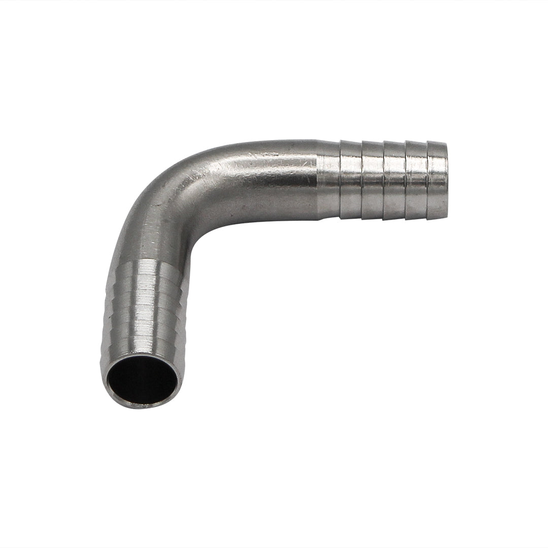 3/8" Barbed Insert Elbow Fitting - Stainless Steel